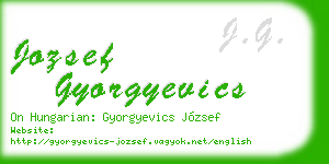 jozsef gyorgyevics business card