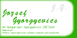jozsef gyorgyevics business card